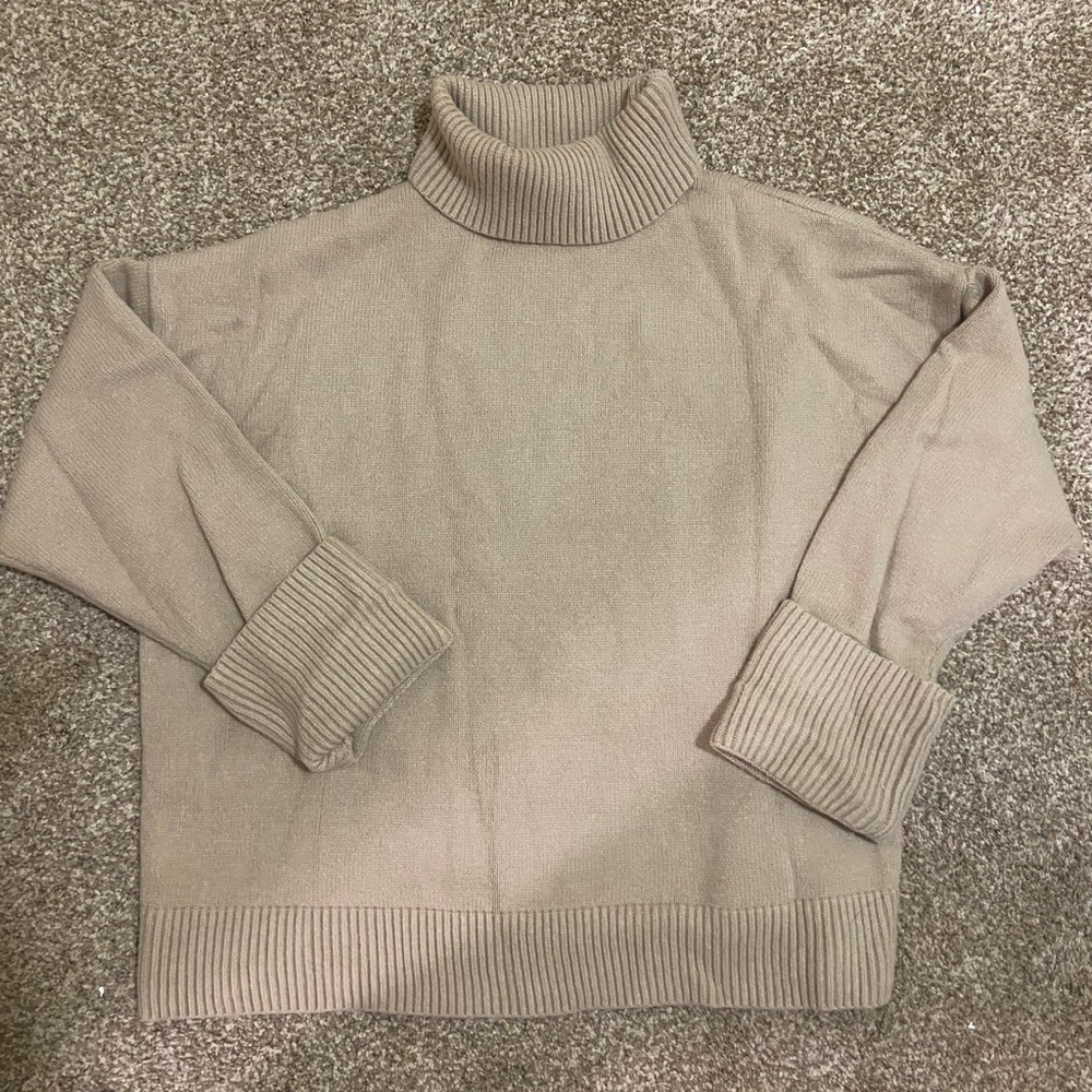 Charcoal Brand Beige Turtleneck Sweater